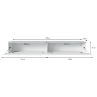 Comodă TV Bratex Lowboard D 180 30 x 180 x 33 / LPAL photo 4