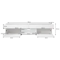 Comodă TV Bratex Carrera 180 45.4 x 180 x 32.5 / LPAL photo 5