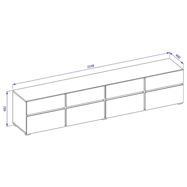 Тумба под телевизор Helvetia Cross 48.2 x 224.8 x 40см / ДСП photo 4