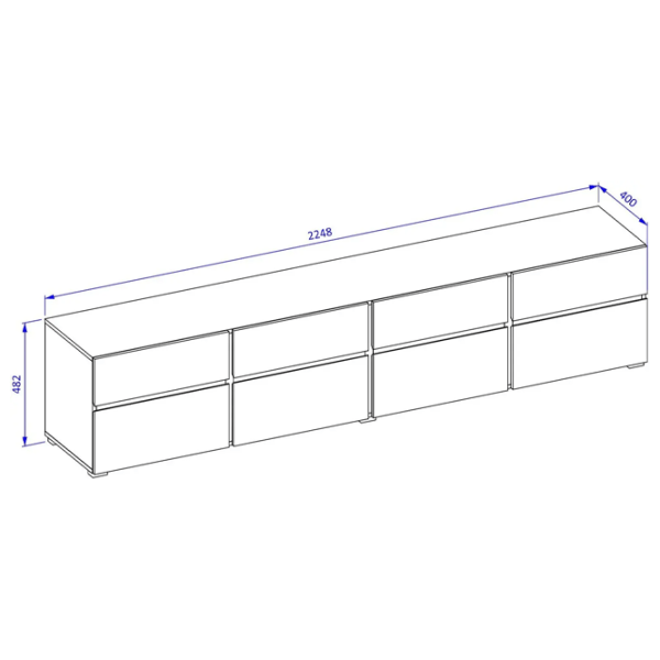 Тумба под телевизор Helvetia Cross 48.2 x 224.8 x 40см / ДСП photo 4