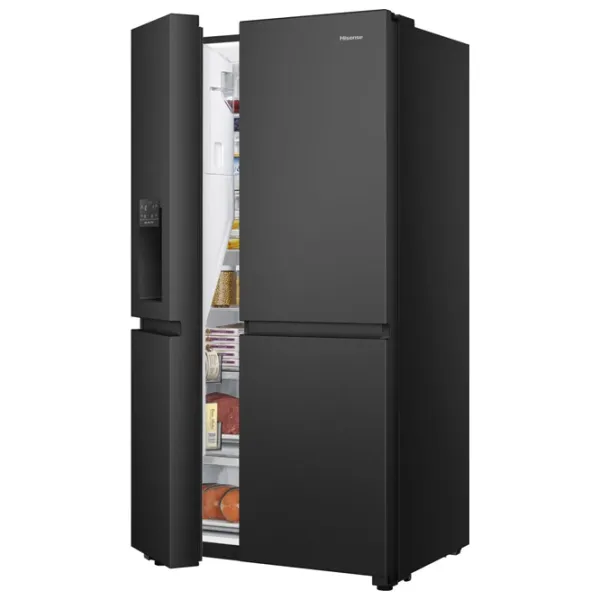 Frigider Hisense RS818N4TFE Side by Side 632 l / 179 cm / Black photo 5