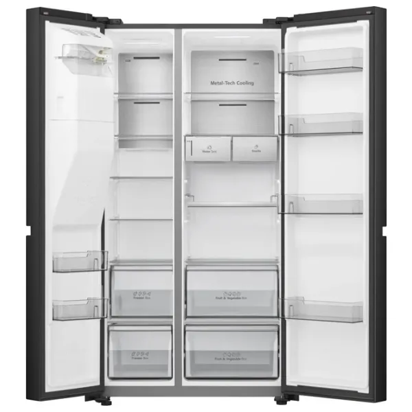 Frigider Hisense RS818N4TFE Side by Side 632 l / 179 cm / Black photo 8