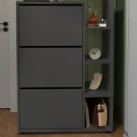Dulap pentru încălțăminte Bofigo Lego 143 x 90 x 32 /Anthracite /Anthracite photo 2