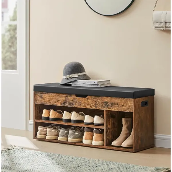 Etajeră pentru încălțăminte Vasagle LHS130B01 44 x 100 x 30 /Rustic Brown /Rustic Brown photo 2