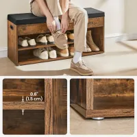 Etajeră pentru încălțăminte Vasagle LHS130B01 44 x 100 x 30 /Rustic Brown /Rustic Brown photo 5