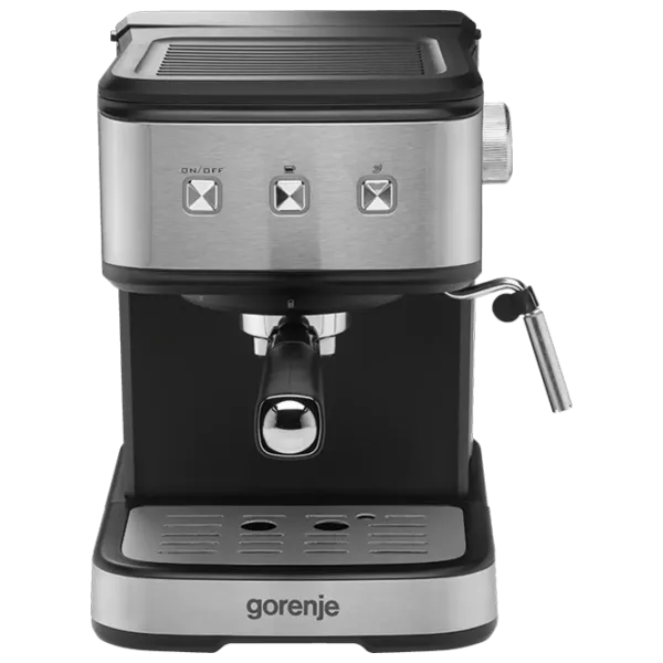 Кофемашина Gorenje ESCM12MBK Рожковая / 1.5 л / Нержавеющая сталь photo 1