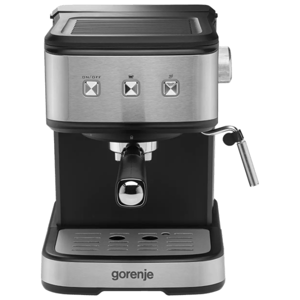 Кофемашина Gorenje ESCM12MBK Рожковая / 1.5 л / Нержавеющая сталь photo 1