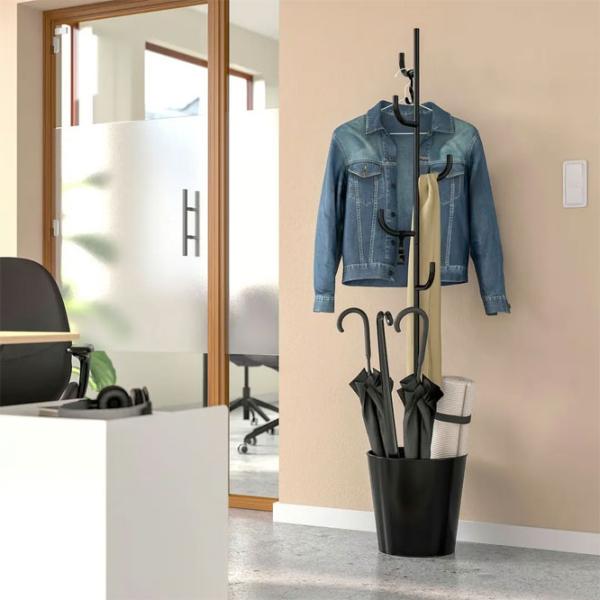 Вешалка Ikea Alganas Сталь / Черный photo 2