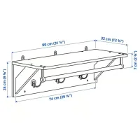 Cuier Ikea Kallso Masiv / Gray photo 5