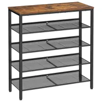 Etajeră pentru încălțăminte Vasagle LBS038B01 93 x 75 x 28 /Black /Rustic Brown