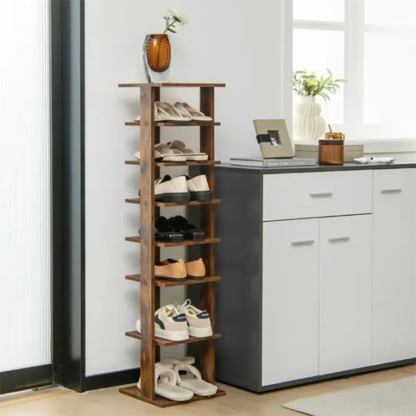 Стеллаж для обуви Costway JZ10140 CF 110 x 28.5 x 25.5см /Деревенский коричневый /Rustic Brown photo 3