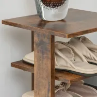 Etajeră pentru încălțăminte Costway JZ10140 CF 110 x 28.5 x 25.5 /Rustic Brown /Rustic Brown photo 4