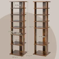 Etajeră pentru încălțăminte Costway JZ10140 CF 110 x 28.5 x 25.5 /Rustic Brown /Rustic Brown photo 5