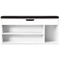 Стеллаж для обуви Costway JV11726 WH 48 x 104 x 30см /White /Белый photo 2