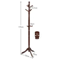 Cuier Costway HW65614BN Masiv / Brown photo 2