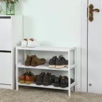 Etajeră pentru încălțăminte Songmics LBS13W 55 x 70 x 26 /White /White photo 3