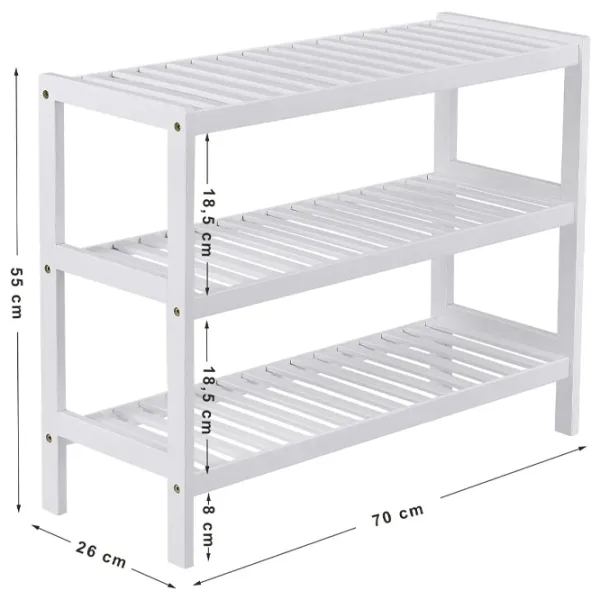 Etajeră pentru încălțăminte Songmics LBS13W 55 x 70 x 26 /White /White photo 6