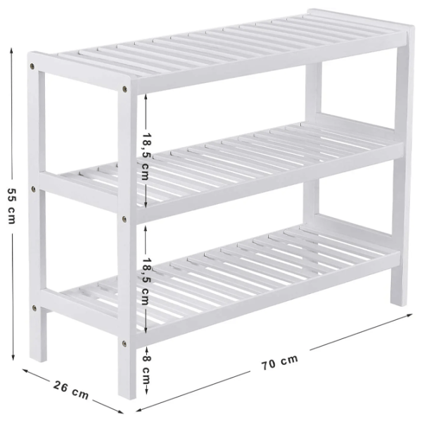 Etajeră pentru încălțăminte Songmics LBS13W 55 x 70 x 26 /White /White photo 6