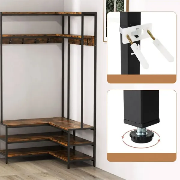 Вешалка Costway HU10555CF Дерево / Коричневый photo 4