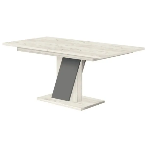 Masă de bucătărie extensibilă Modern Slider  PAL/ Stejar Craft Alb photo 1
