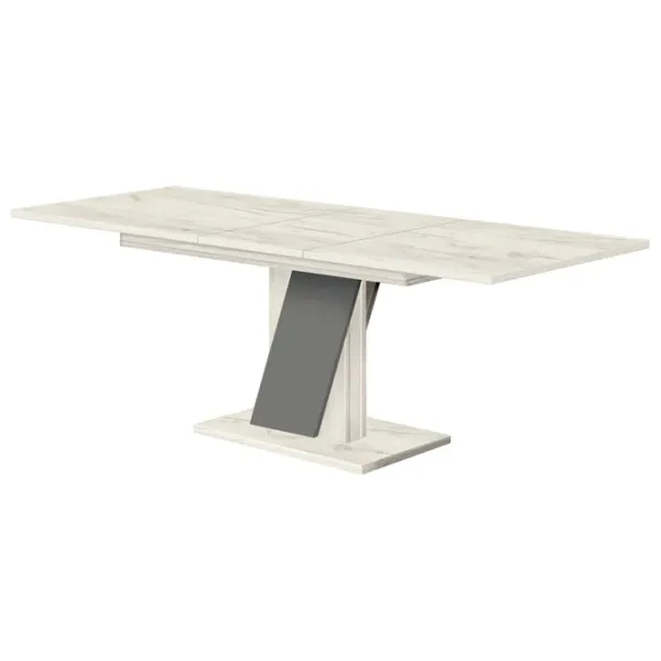 Masă de bucătărie extensibilă Modern Slider  PAL/ Stejar Craft Alb photo 2