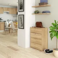 Tumbă pentru încălțăminte Akord 4 80 x 60 x 33 /Stejar Sonoma /Stejar Sonoma photo 2
