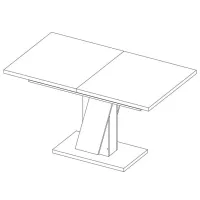 Masă de bucătărie extensibilă Modern Slider PAL/ Stejar Craft Gri photo 5