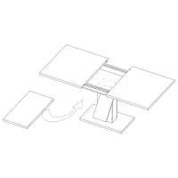 Masă de bucătărie extensibilă Modern Slider PAL/ Stejar Craft Gri photo 6