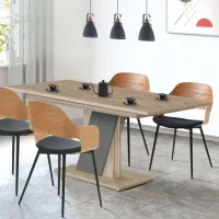 Masă de bucătărie extensibilă Modern Slider PAL/ Stejar Craft Gri photo 8