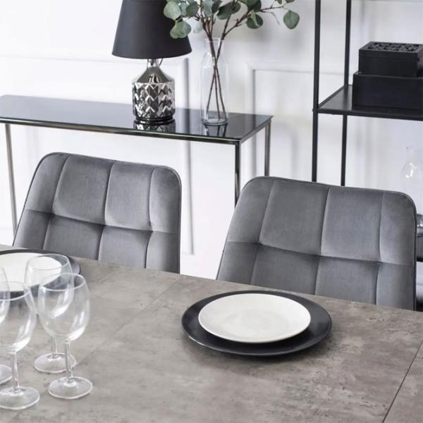 Masă de bucătărie extensibilă Mebel Elite Lukas 250 MDF/ Concrete photo 11