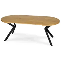 Masă de bucătărie extensibilă Mebel Elite Lukas 250 MDF/ Stejar Craft Auriu photo 3