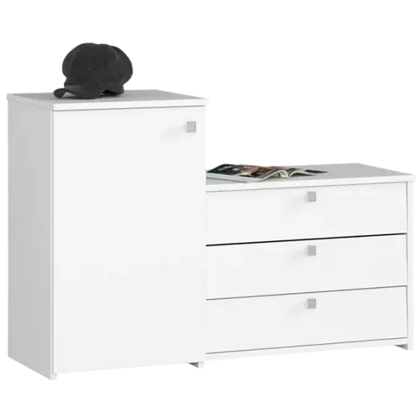 Обувной шкаф Akord S16 68 x 98.4 x 29см /White /Белый photo 1