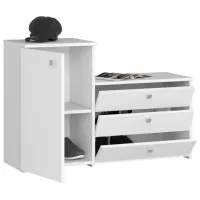 Обувной шкаф Akord S16 68 x 98.4 x 29см /White /Белый photo 2