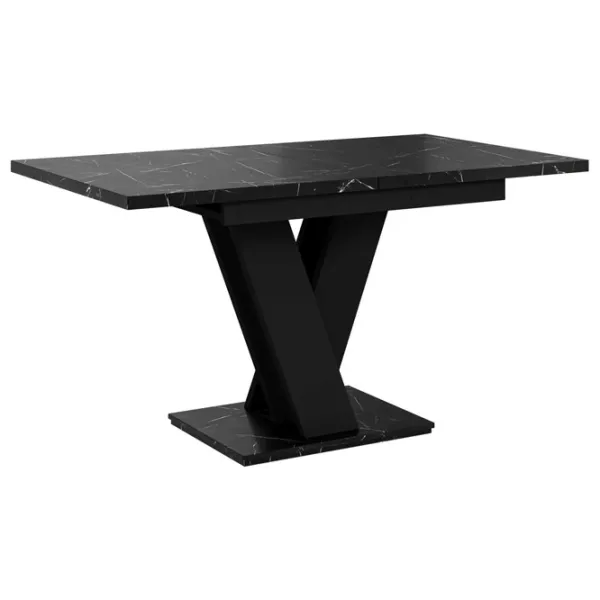 Masă de bucătărie extensibilă Prospero Masiv PAL/ Black marble photo 1