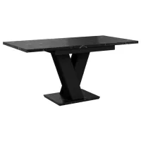 Masă de bucătărie extensibilă Prospero Masiv PAL/ Black marble photo 2