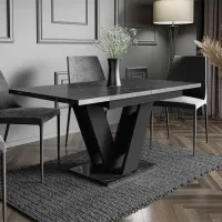 Masă de bucătărie extensibilă Prospero Masiv PAL/ Black marble photo 5