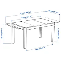 Masă de bucătărie extensibilă Ikea Alhult PAL/ Brown photo 5