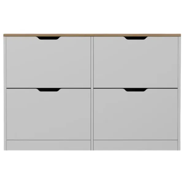 Обувной шкаф Trendy April 79.2 x 120.5 x 30см /White /Белый photo 1