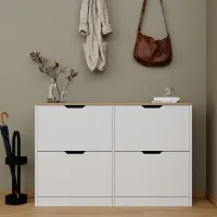 Dulap pentru încălțăminte Trendy April 79.2 x 120.5 x 30 /White /White photo 5