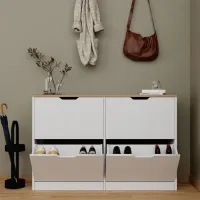 Dulap pentru încălțăminte Trendy April 79.2 x 120.5 x 30 /White /White photo 6