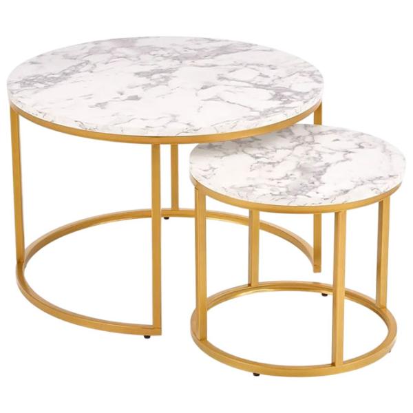 Set măsuțe de cafea Halmar Paola 2 5637849 Marble photo 1