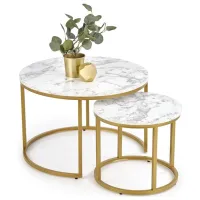 Set măsuțe de cafea Halmar Paola 2 5637849 Marble photo 4