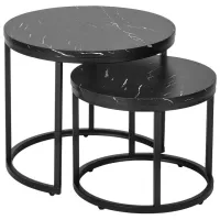 Набор журнальных столиков Mebel Elite Mauro 5718118 Черный мрамор