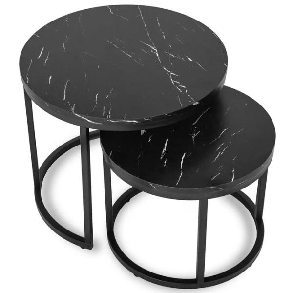 Set măsuțe de cafea Mebel Elite Mauro 5718118 Black marble photo 2