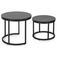 Set măsuțe de cafea Mebel Elite Mauro 5718118 Black marble photo 3