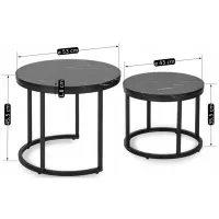 Set măsuțe de cafea Mebel Elite Mauro 5718118 Black marble photo 4