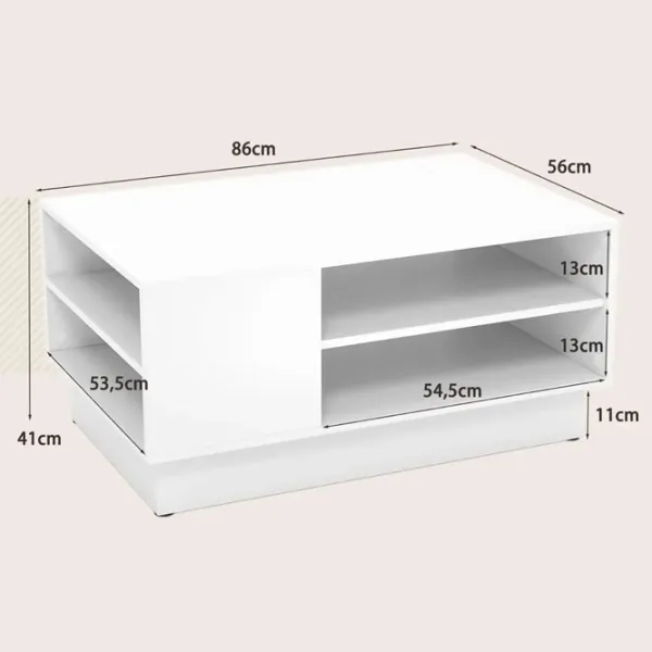 Măsuță de cafea Costway JV12355WH 5804373 White photo 5