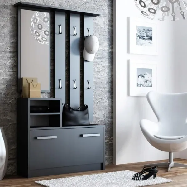 Dulap pentru antreu TopEshop Gar LPAL / Black photo 3