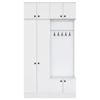 Шкаф для прихожей Mirage Meble EA145 ЛДСП / White