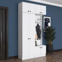 Dulap pentru antreu Mirage Meble EA145 LPAL / White photo 5